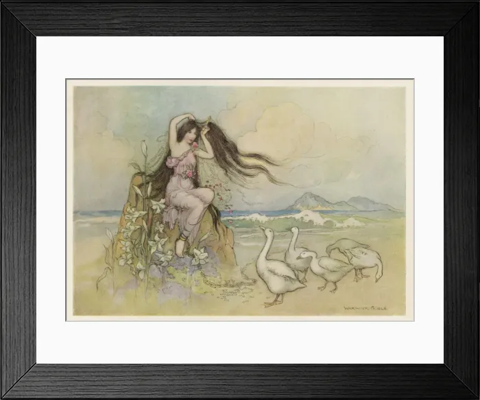 Framed Print : Mermaid / Basile / Folklore Framed Print : Mermaid / Basile / Folklore