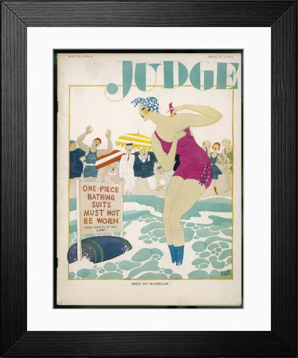 Framed Print : One-Piece Not Allowed