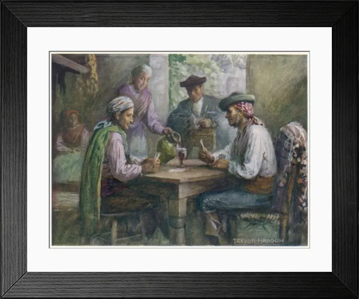 Framed Print : Posada Drinking Scene Framed Print : Posada Drinking Scene