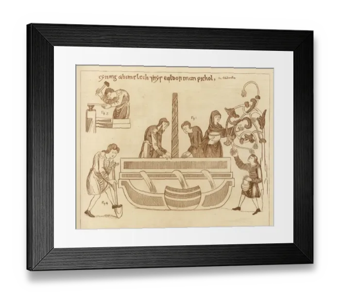 Framed Print : Saxon Wine Press Framed Print : Saxon Wine Press