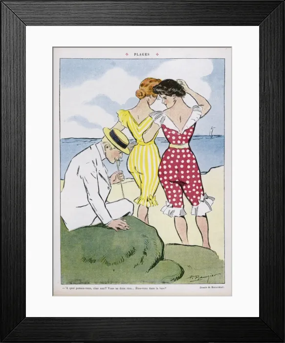 Framed Print : Swimwear 1908 Le Rire Framed Print : Swimwear 1908 Le Rire
