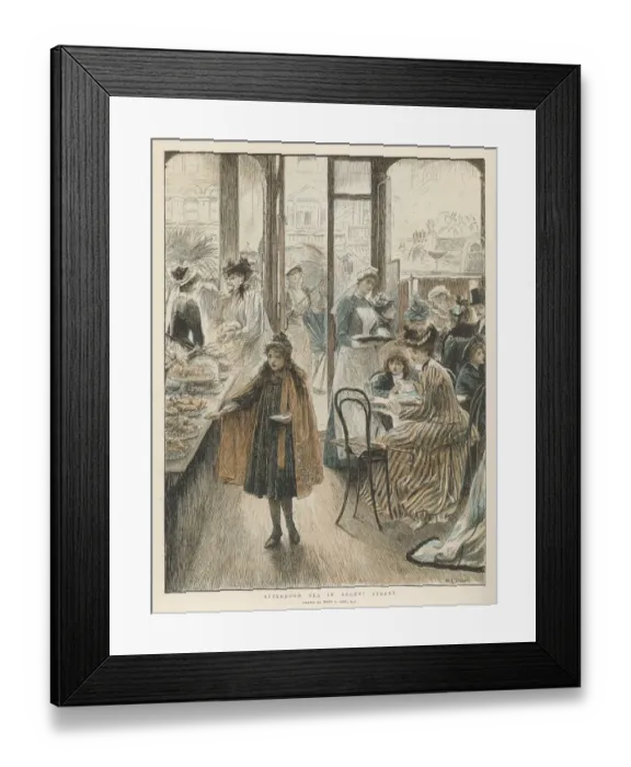 Framed Print : Regent St Afternoon Tea Framed Print : Regent St Afternoon Tea
