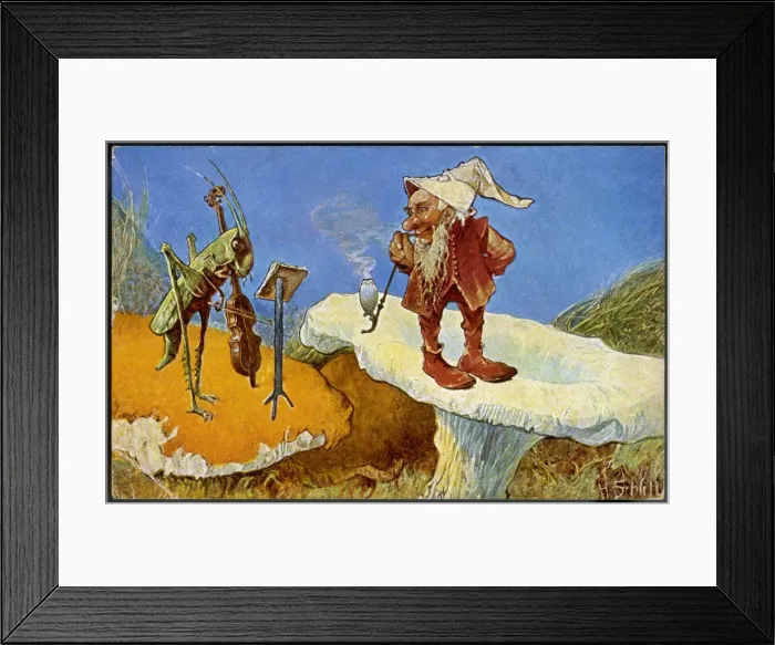 Framed Print : Musical Cricket, Gnome Framed Print : Musical Cricket, Gnome