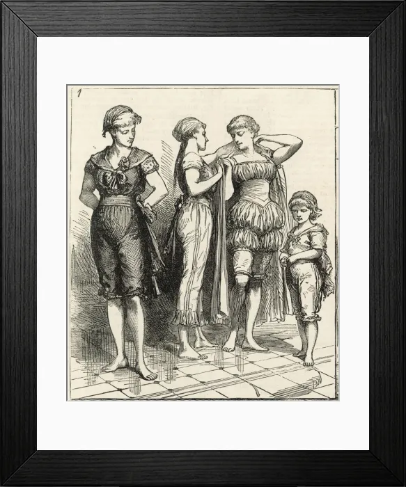 Framed Print : Swimwear / Graphic / 1883 Framed Print : Swimwear / Graphic / 1883