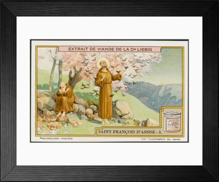 Framed Print : Francis Assisi / Liebig Framed Print : Francis Assisi / Liebig