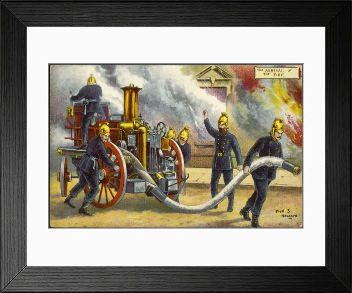 Framed Print : Fire Engine Arrives Framed Print : Fire Engine Arrives