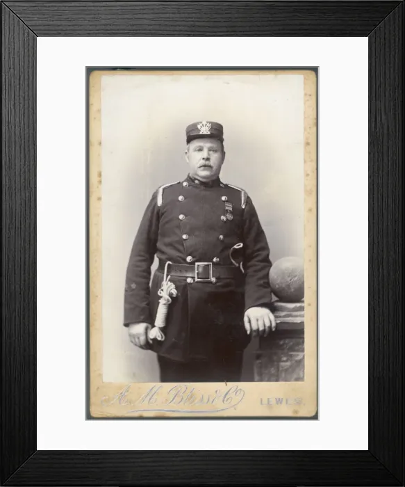Framed Print : Fireman / Lewes Circa 1890 Framed Print : Fireman / Lewes Circa 1890