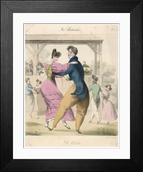Framed Print : LA Valse, Circa 1830