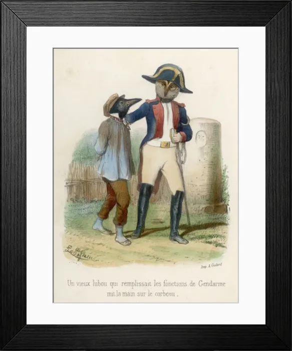 Framed Print : Owl Arrests Crow Framed Print : Owl Arrests Crow