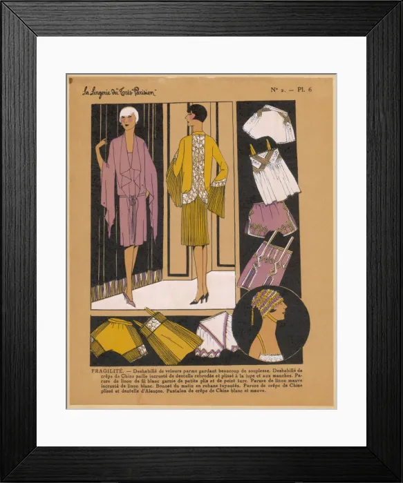 Framed Print : Negligees & Undies 1920S Framed Print : Negligees & Undies 1920S