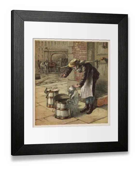 Framed Print : Cat Taken away from Milk Framed Print : Cat Taken away from Milk