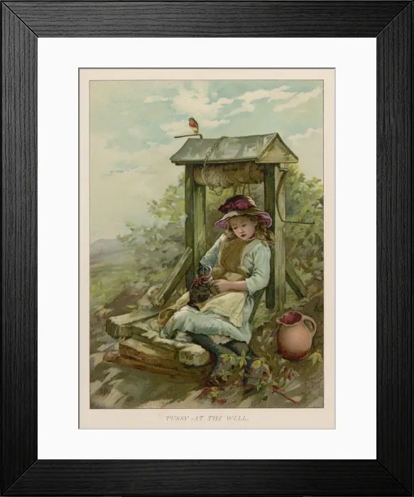 Framed Print : Pussy at the Well