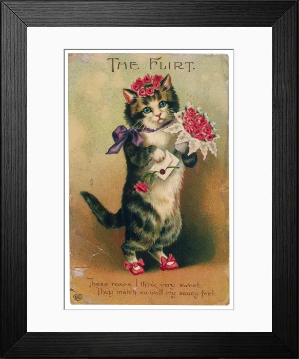 Framed Print : THE FLIRT CAT 19C Framed Print : THE FLIRT CAT 19C