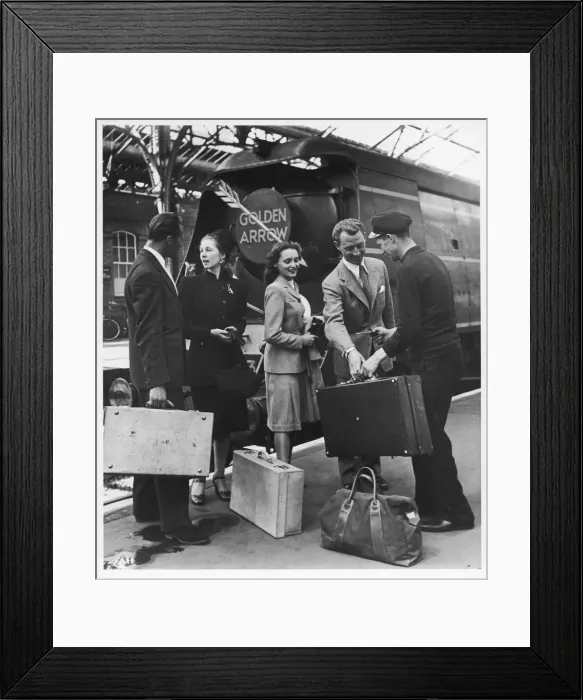 Framed Print : Passengers on Platform Framed Print : Passengers on Platform