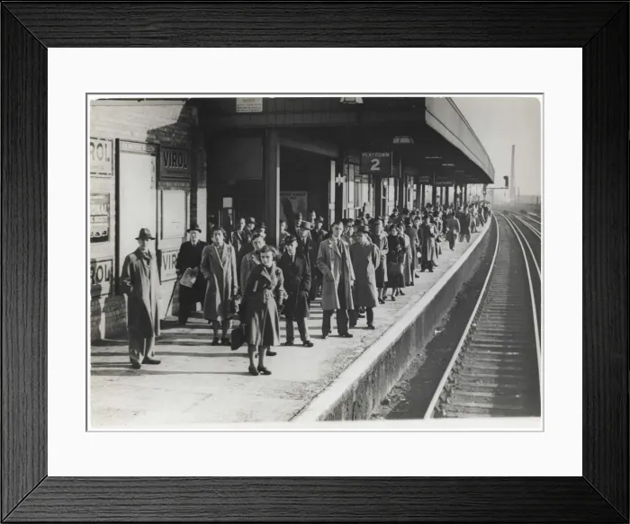Framed Print : Waterloo Commuters Framed Print : Waterloo Commuters