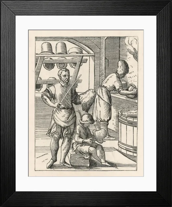 Framed Print : C16th Hatters Framed Print : C16th Hatters