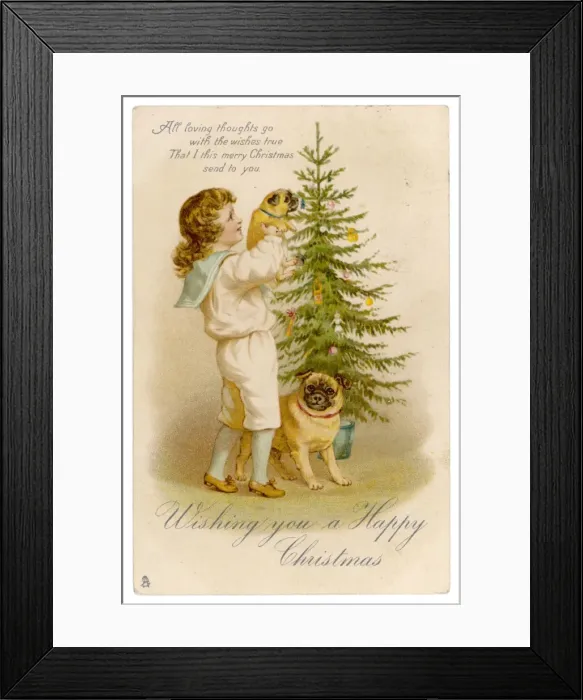 Framed Print : Christmas Dogs Framed Print : Christmas Dogs