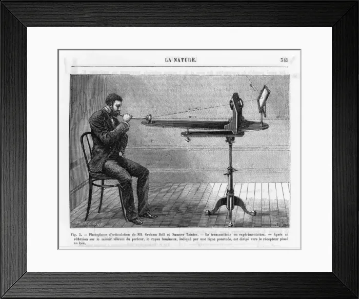 Framed Print : Bells Photophone / C19Th Framed Print : Bells Photophone / C19Th