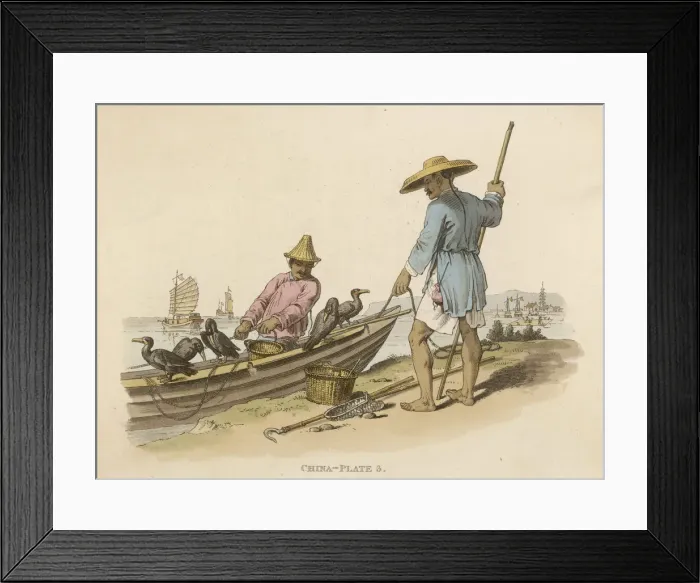 Framed Print : Racial / China / Fishermen Framed Print : Racial / China / Fishermen