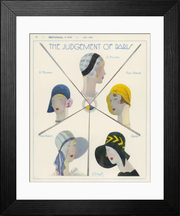 Framed Print : 20S Hat Selection 1929 Framed Print : 20S Hat Selection 1929