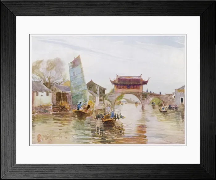 Framed Print : Fishing W. Cormorants Framed Print : Fishing W. Cormorants