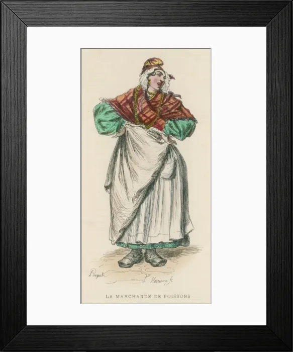 Framed Print : French Fishwife / 1850 Framed Print : French Fishwife / 1850