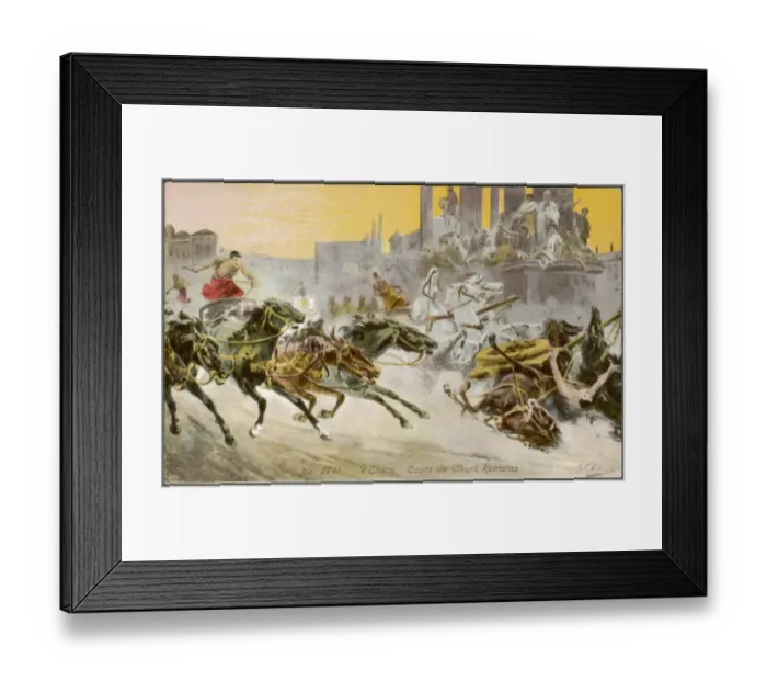 Framed Print : Roman Chariot Race Framed Print : Roman Chariot Race