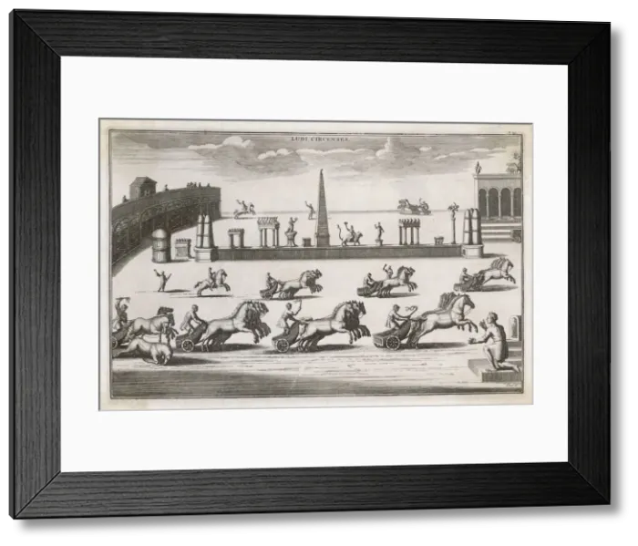 Framed Print : Roman Chariot Race Framed Print : Roman Chariot Race