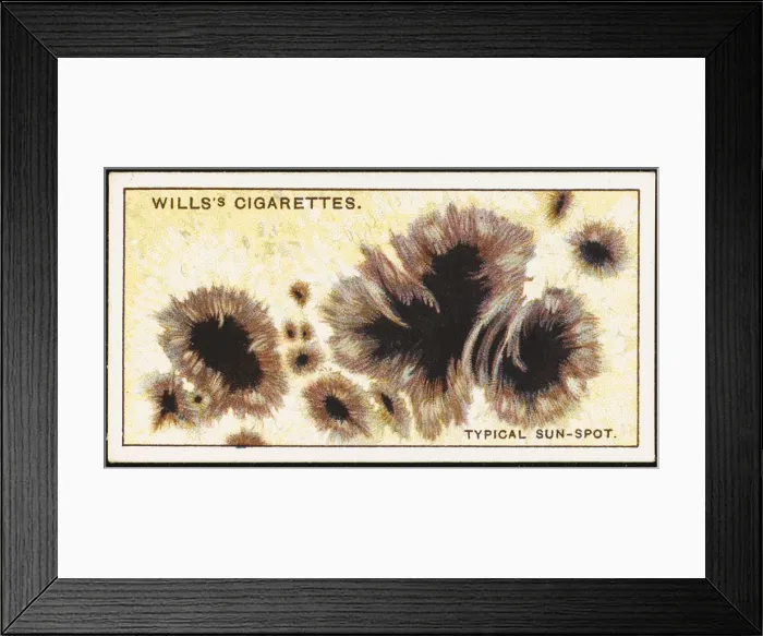 Framed Print : Sunspots (Cig Card) Framed Print : Sunspots (Cig Card)