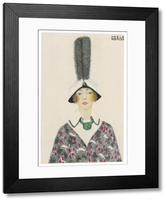 Framed Print : Hat with Aigrette C1913 Framed Print : Hat with Aigrette C1913