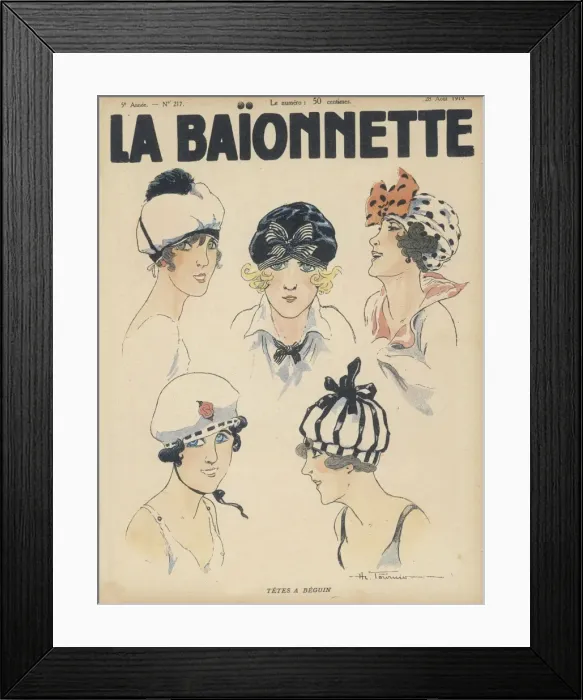 Framed Print : Fancy Hats for 1919 Framed Print : Fancy Hats for 1919
