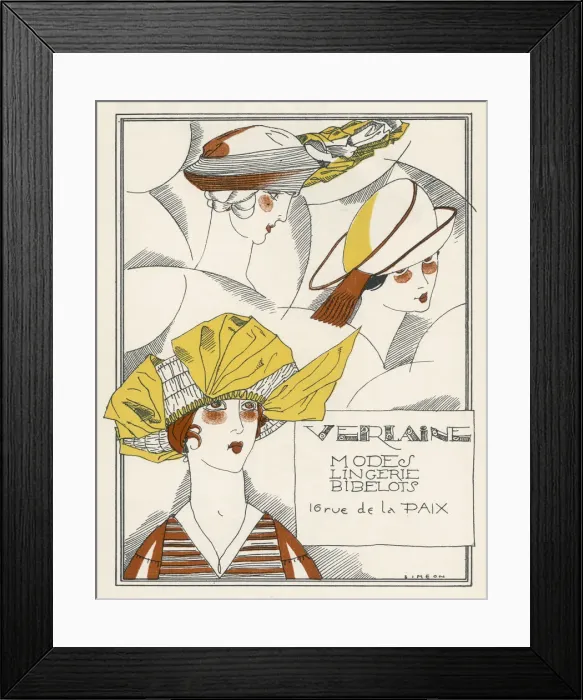 Framed Print : Advert / Hats / Simeon 1920 Framed Print : Advert / Hats / Simeon 1920
