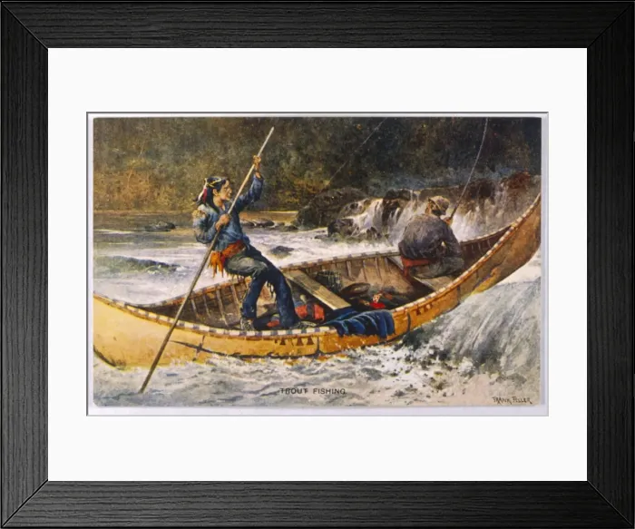 Framed Print : Trout Fishing / Canada Framed Print : Trout Fishing / Canada
