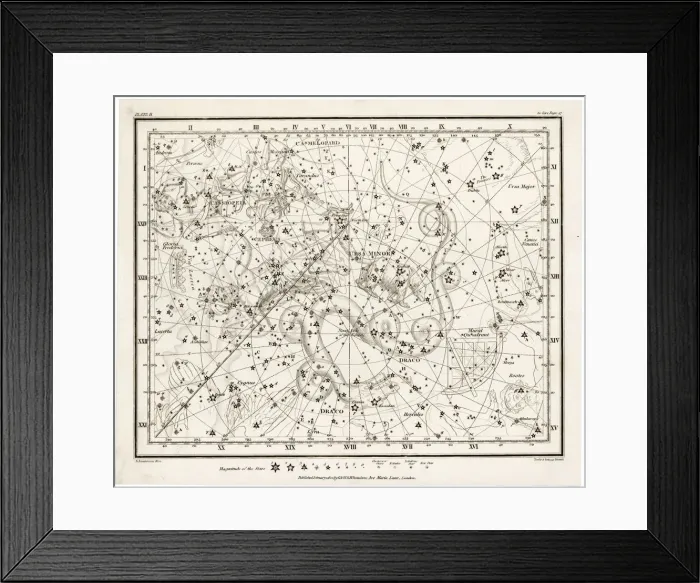 Framed Print : Whittaker Star Maps 2 Framed Print : Whittaker Star Maps 2