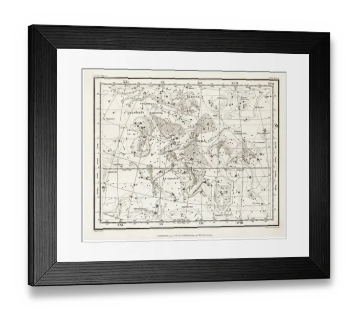 Framed Print : Whittaker Star Maps 10 Framed Print : Whittaker Star Maps 10