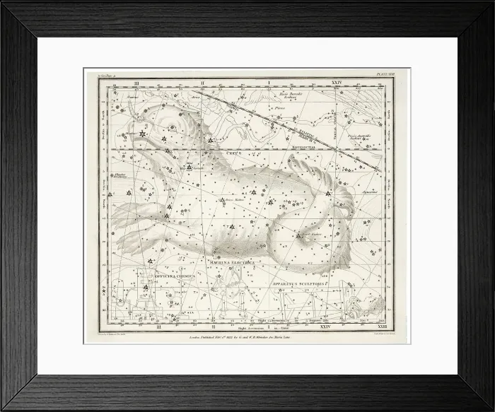 Framed Print : Whittaker Star Map 23 Framed Print : Whittaker Star Map 23
