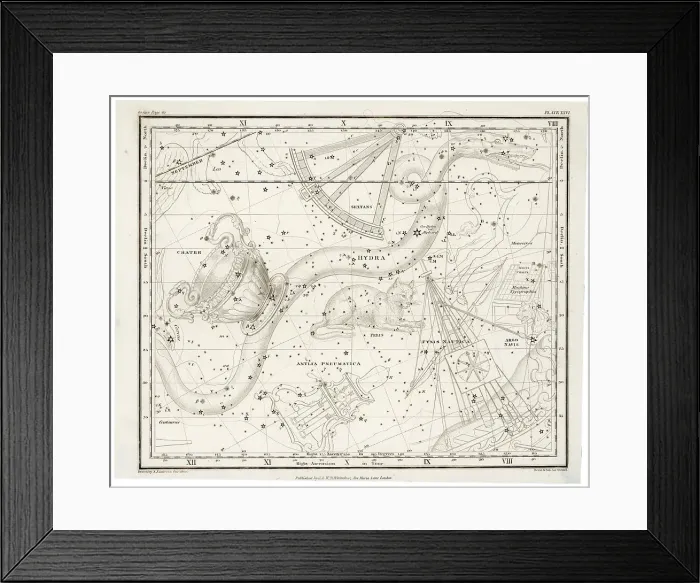 Framed Print : Whittaker Star Map 26 Framed Print : Whittaker Star Map 26