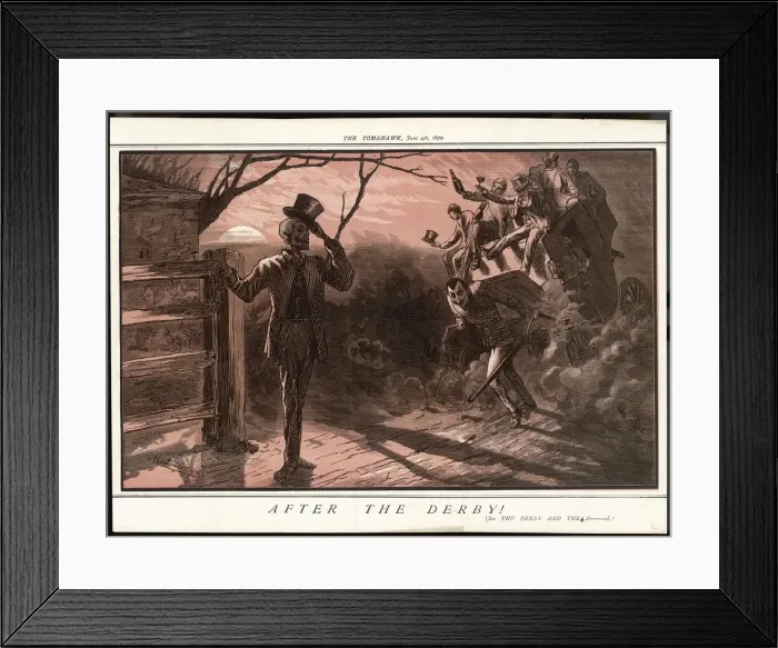 Framed Print : Death Greets Derbygoers Framed Print : Death Greets Derbygoers