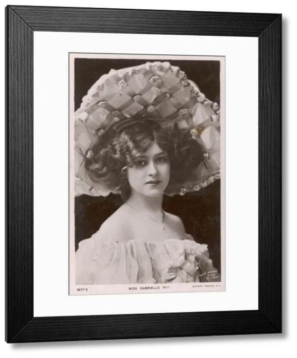 Framed Print : Gabrielle Ray in Hat Framed Print : Gabrielle Ray in Hat