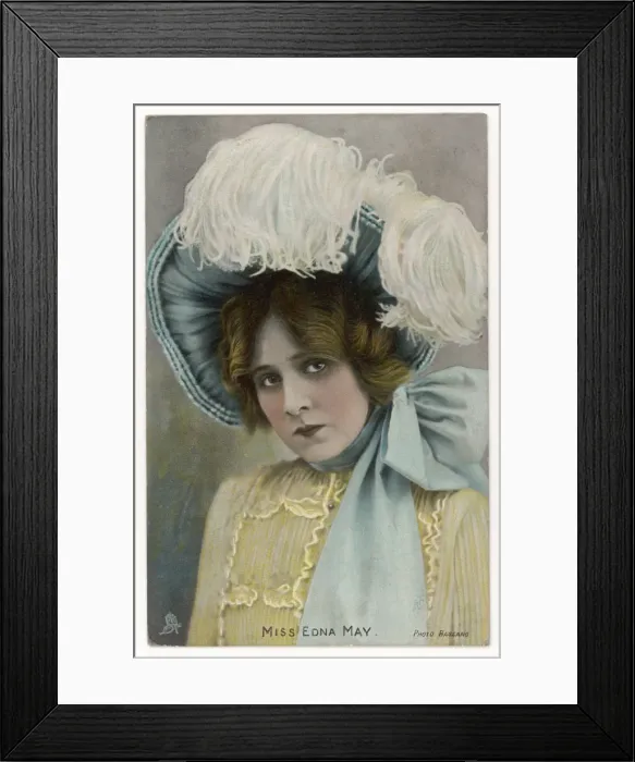 Framed Print : Edna May / Hat & Feather Framed Print : Edna May / Hat & Feather