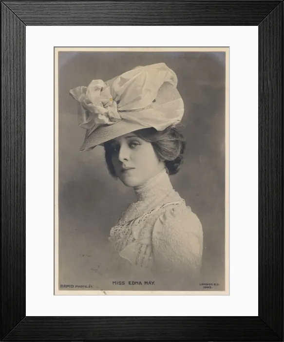 Framed Print : EDNA MAYs HAT 1905 Framed Print : EDNA MAYs HAT 1905