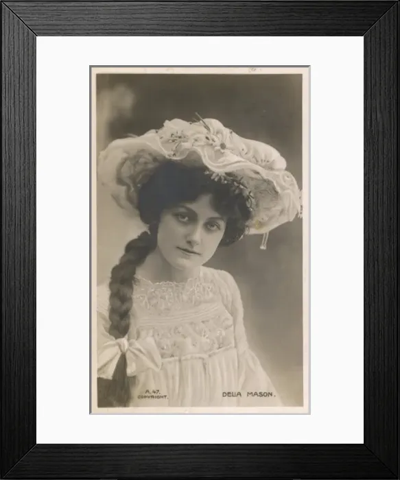 Framed Print : DELIA MASONs HAT C1906 Framed Print : DELIA MASONs HAT C1906
