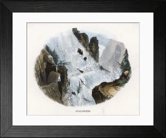 Framed Print : Avalanche 1860 Framed Print : Avalanche 1860
