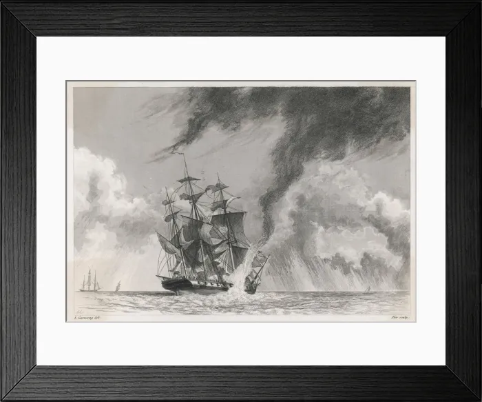 Framed Print : Thunderbolt Misses Ship Framed Print : Thunderbolt Misses Ship