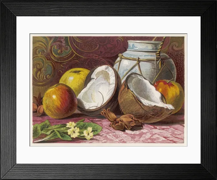 Framed Print : Coconuts and other Fruit