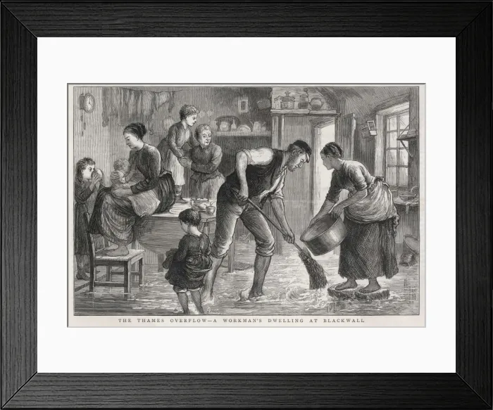 Framed Print : Flooded House Blackwall Framed Print : Flooded House Blackwall
