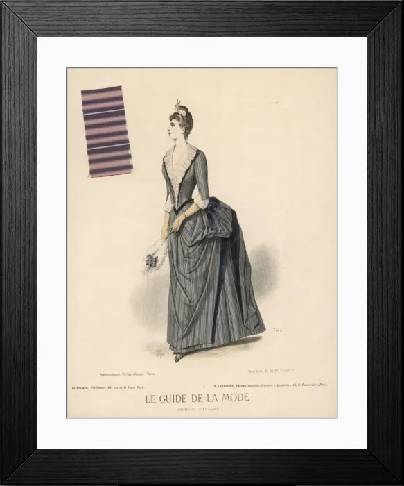Framed Print : Striped Toilette ?1885 Framed Print : Striped Toilette ?1885