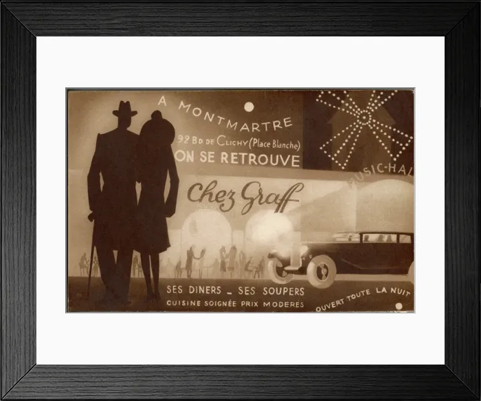 Framed Print : Social / Montmartre Night Framed Print : Social / Montmartre Night