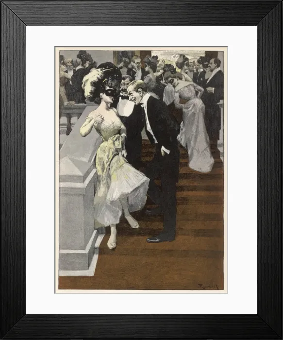 Framed Print : Social / German Mask Ball Framed Print : Social / German Mask Ball