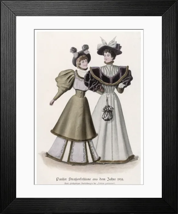 Framed Print : Fur-Edge Skirt 1894 Framed Print : Fur-Edge Skirt 1894